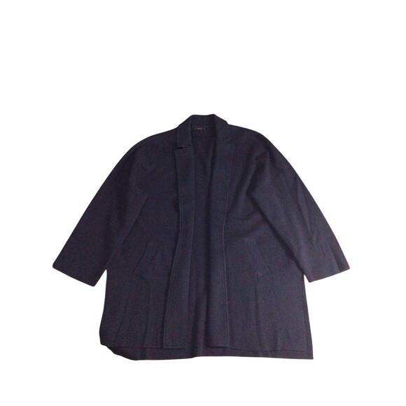 J. Crew Women's Open Front Sweater Blazer Plus Size Navy Blue Minimalist Career - Picture 1 of 9